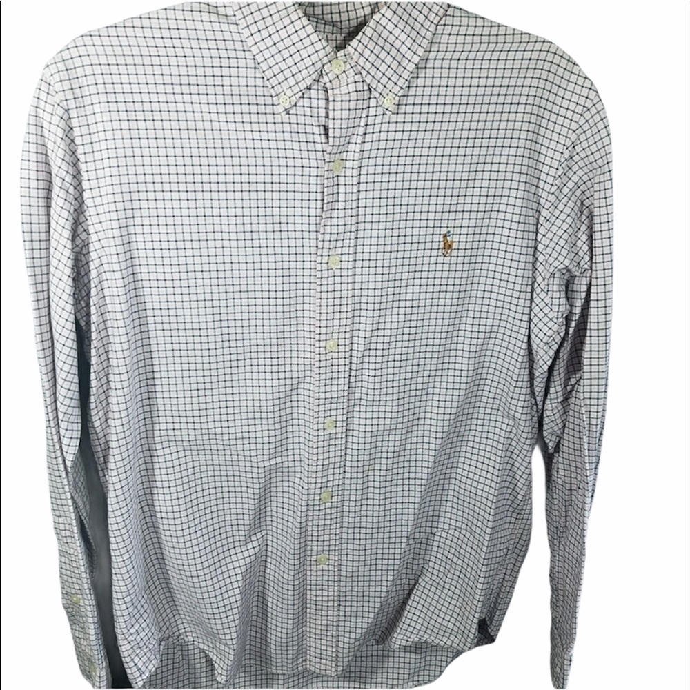 Ralph Lauren plaid custom fit button up